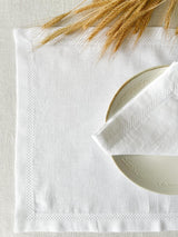 White Hemstitch Linen Napkin