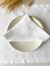 White Hemstitch Linen Napkin