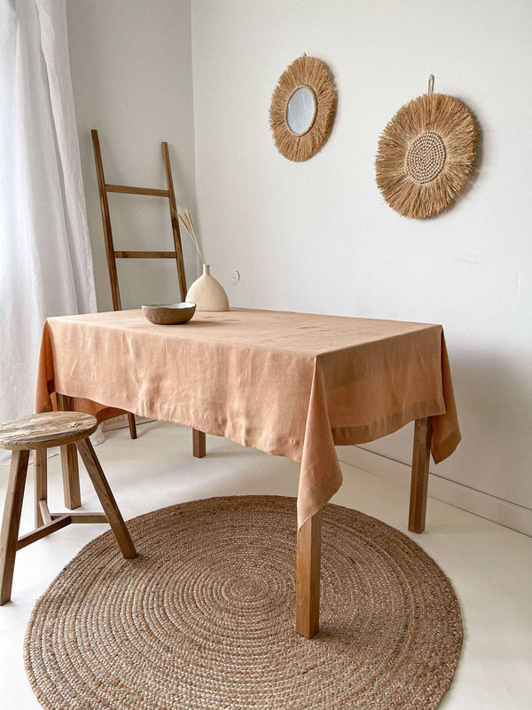 Tan Linen Tablecloth