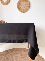 Black Linen Tablecloth