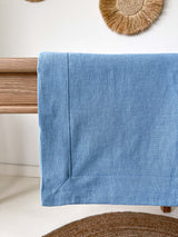 Light Blue Linen Tablecloth