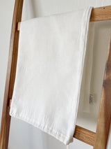 Off White Drawstring Linen Laundry Bag