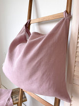 Light Pink Hanging Linen Laundry Bag