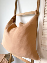 Tan Hanging Linen Laundry Bag