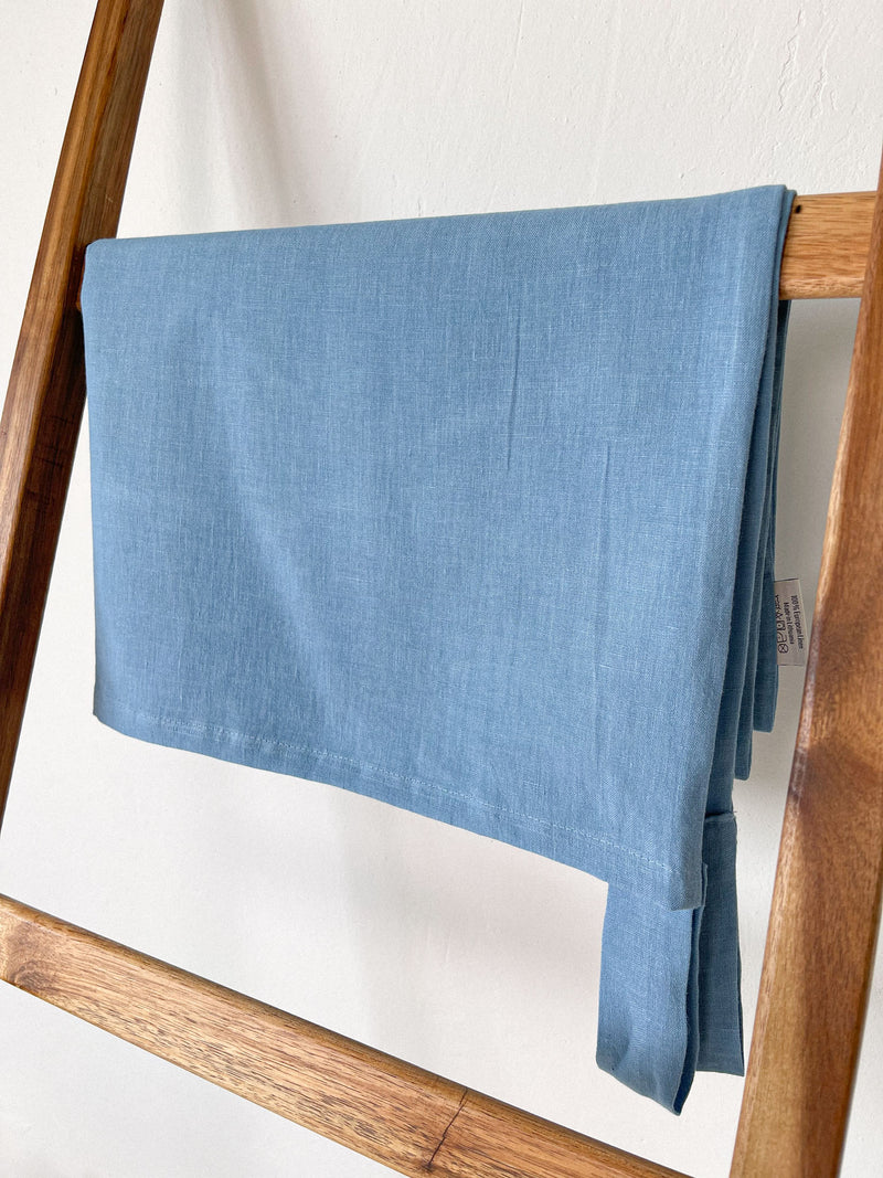 Light Blue Hanging Linen Laundry Bag