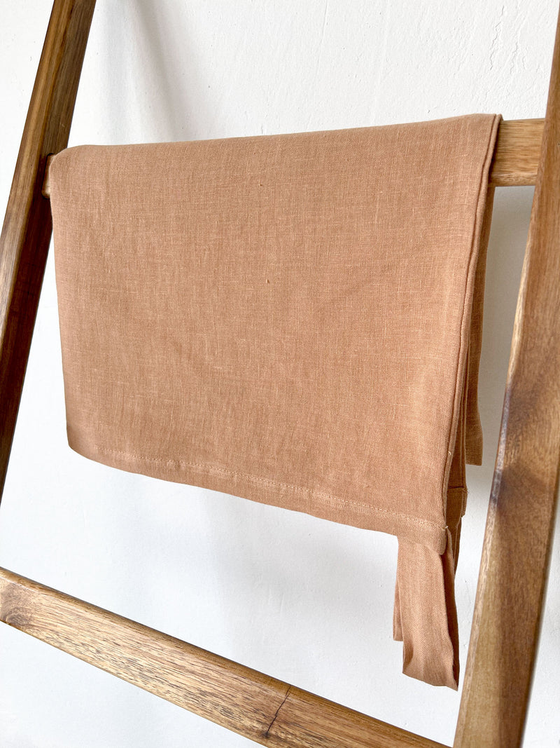 Tan Hanging Linen Laundry Bag