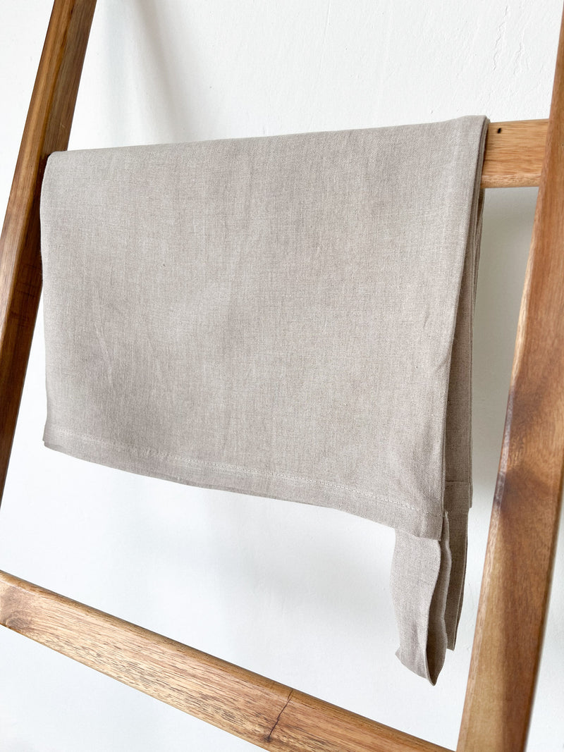 Beige Hanging Linen Laundry Bag