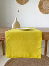 Yellow Linen Table Runner