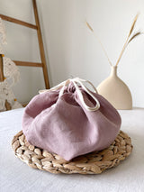 Light Pink Linen Bread Bag