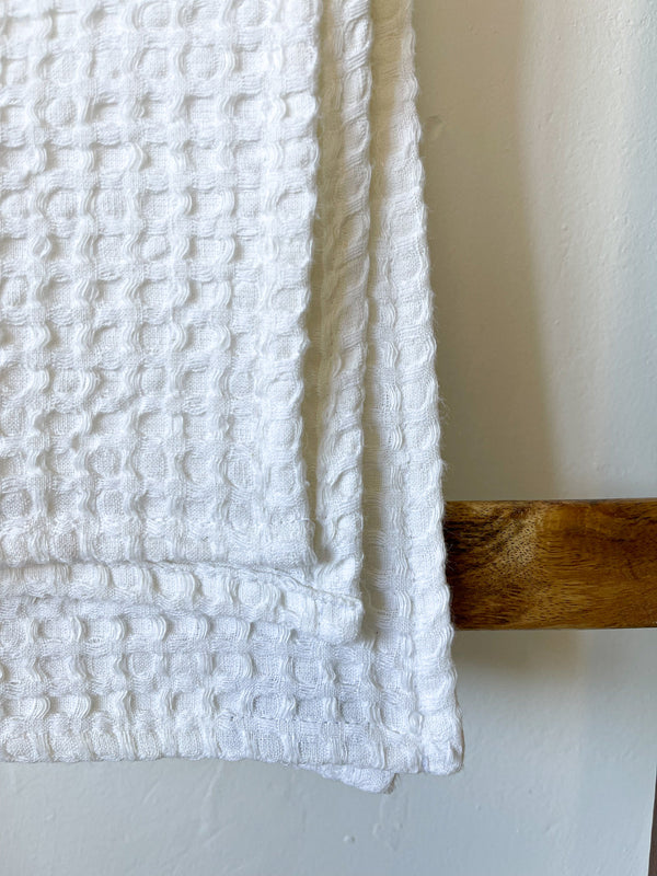 White Waffle Guest Towel