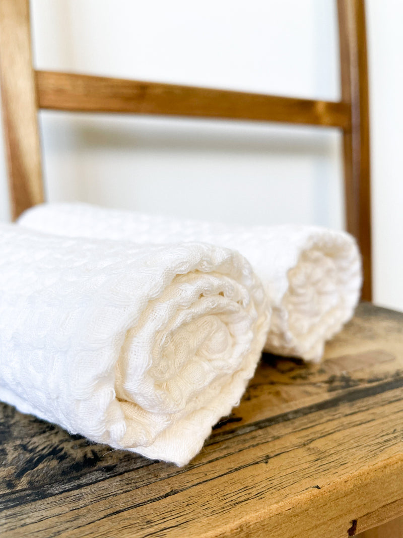 White Waffle Hand Towel