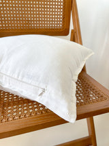 Off White Linen Throw Pillow Cover with Edging