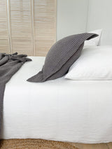 Dark Grey Waffle Pillow Sham