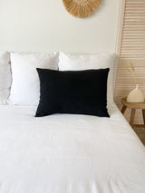 Black Housewife Style Linen Pillowcase