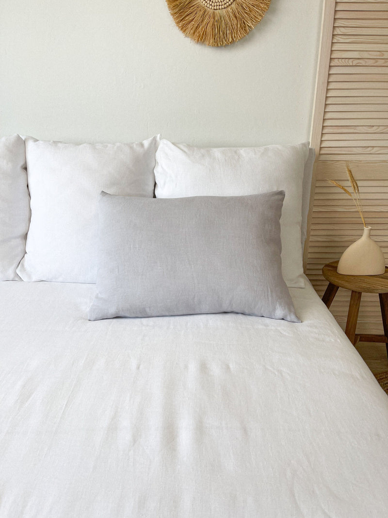Light Grey Linen Pillowcase
