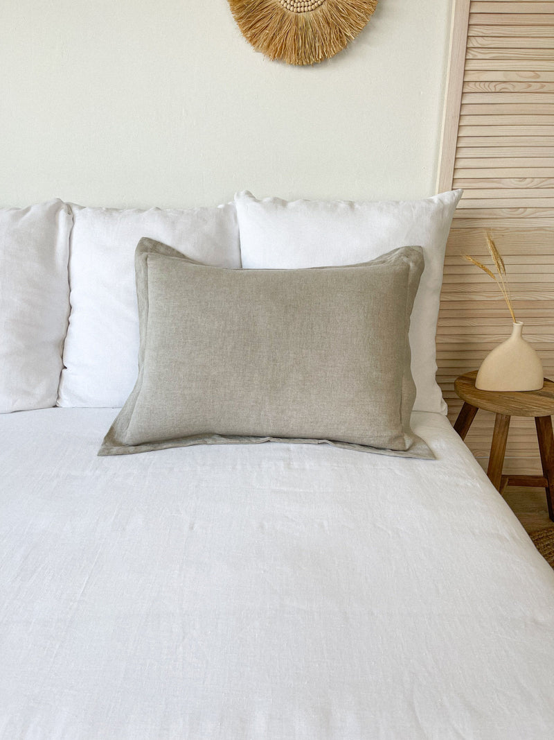 Beige Linen Pillow Sham