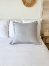 Light Grey Linen Pillow Sham