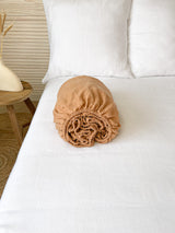 Tan Washed Linen Bedding Set sg