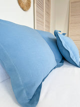 Light Blue Linen Pillow Sham