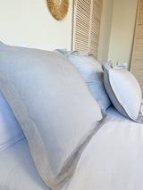 Light Grey Washed Linen Bedding Set au