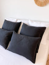 Black Linen Pillowcase